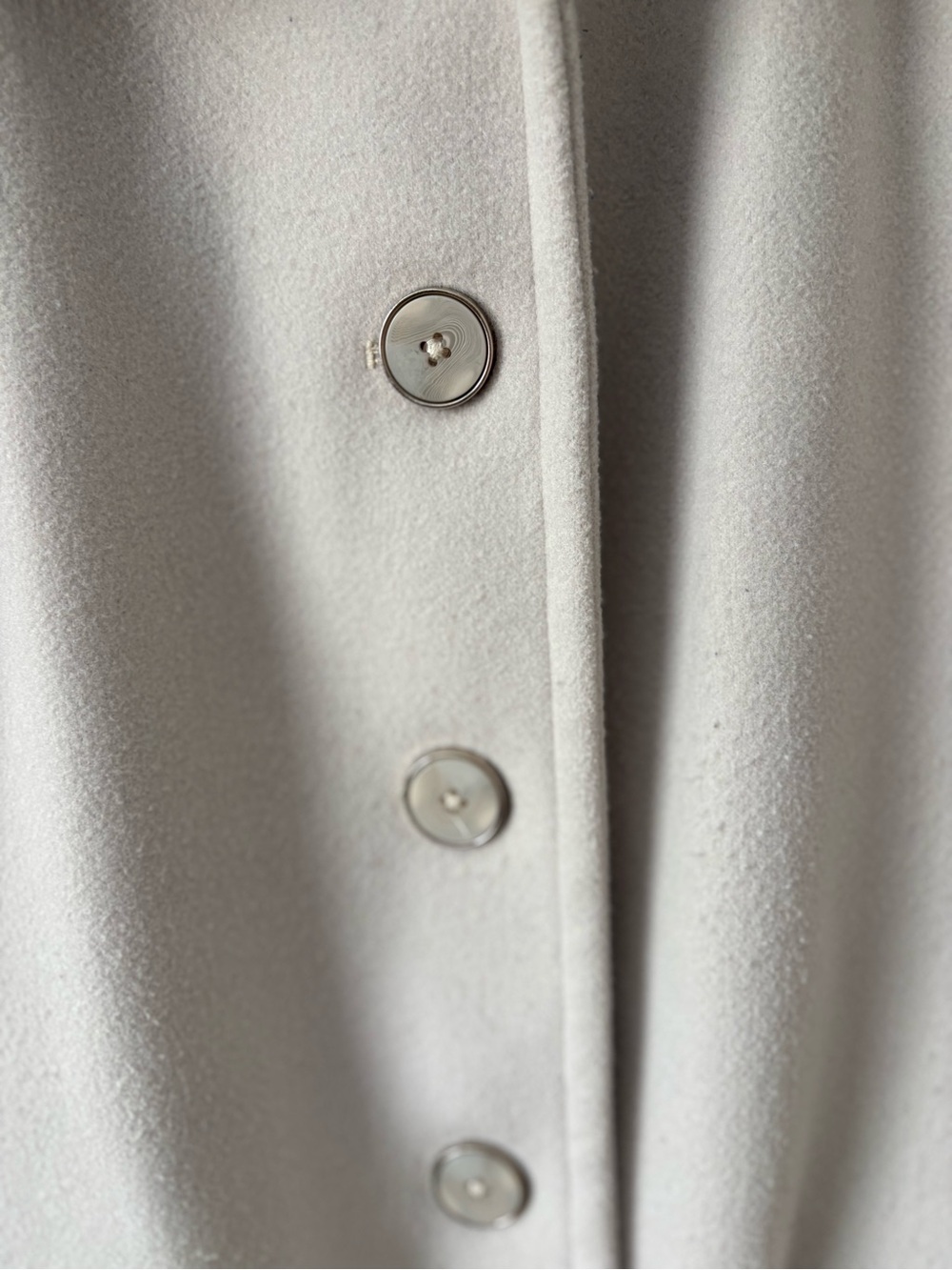 Ever New Classic Ivory Collared Coat Size US 10 Tailored Wool Look Fall Classic - Picture 8 of 13